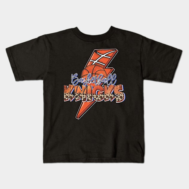 Classic Teams Name Proud Knicks Retro Beautiful Basketball Kids T-Shirt by Toxsic Perky